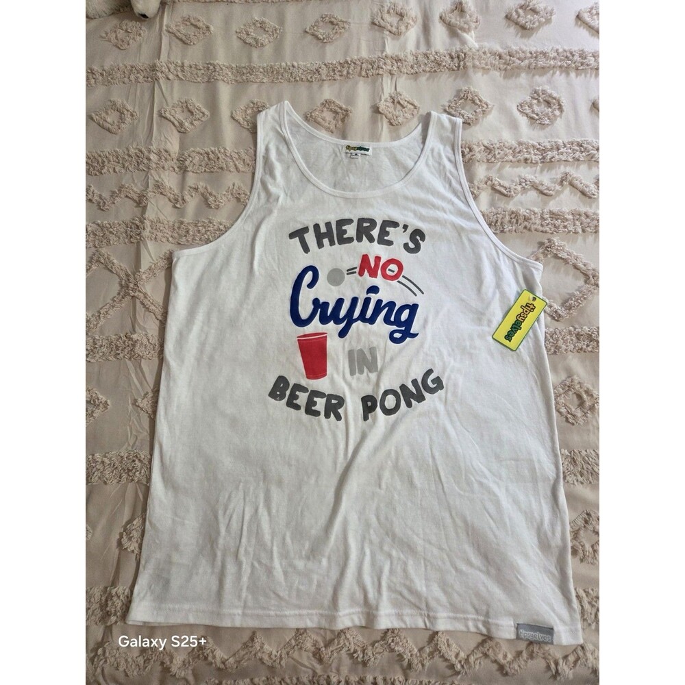 Tipsy Elves There's No Crying in Beer Pong Tank Size XL